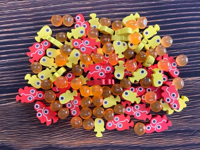 Finspan Upgrade Pack (Wooden Tokens & Squishy Eggs)
