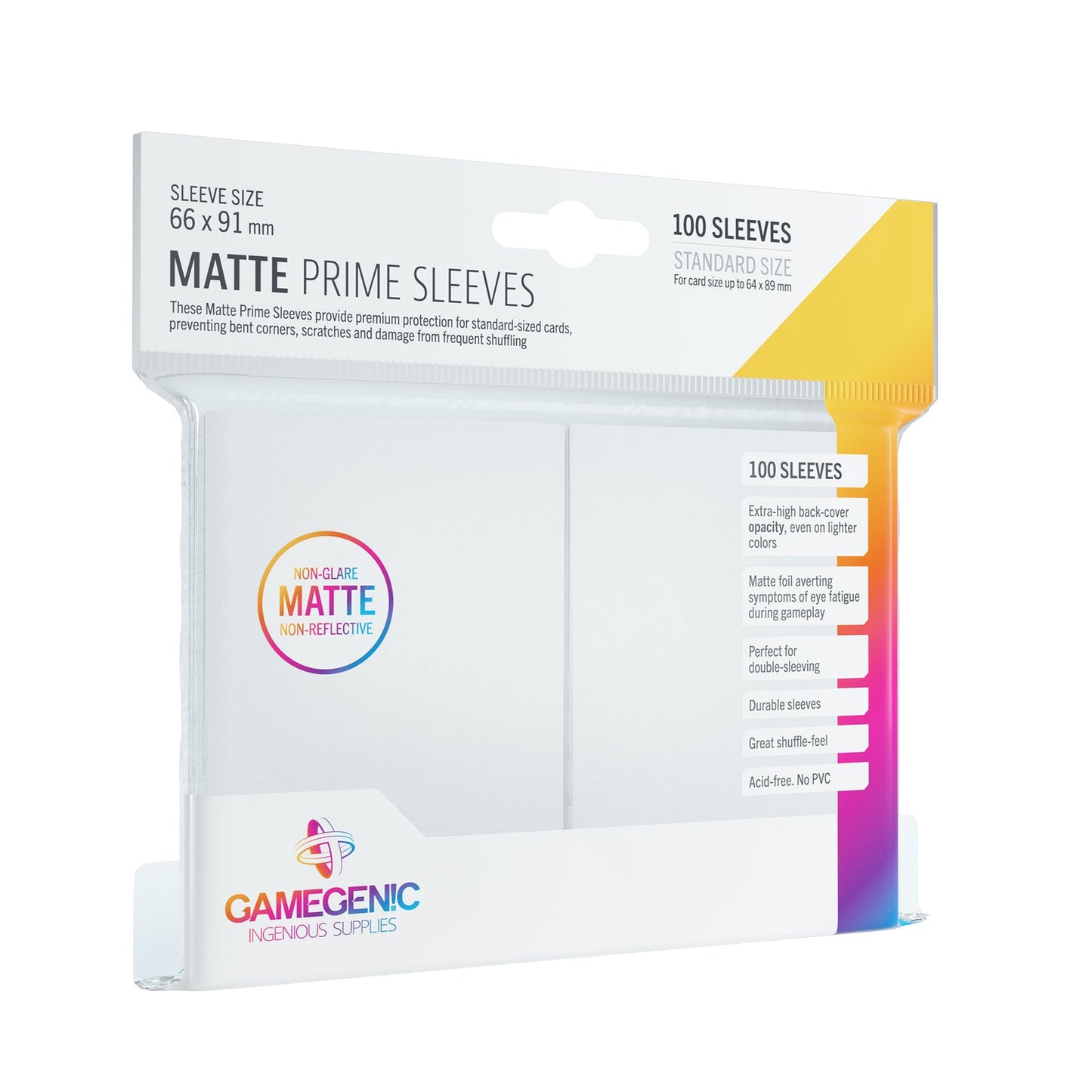 Gamegenic MATTE Prime Sleeves (pick your favorite color!)