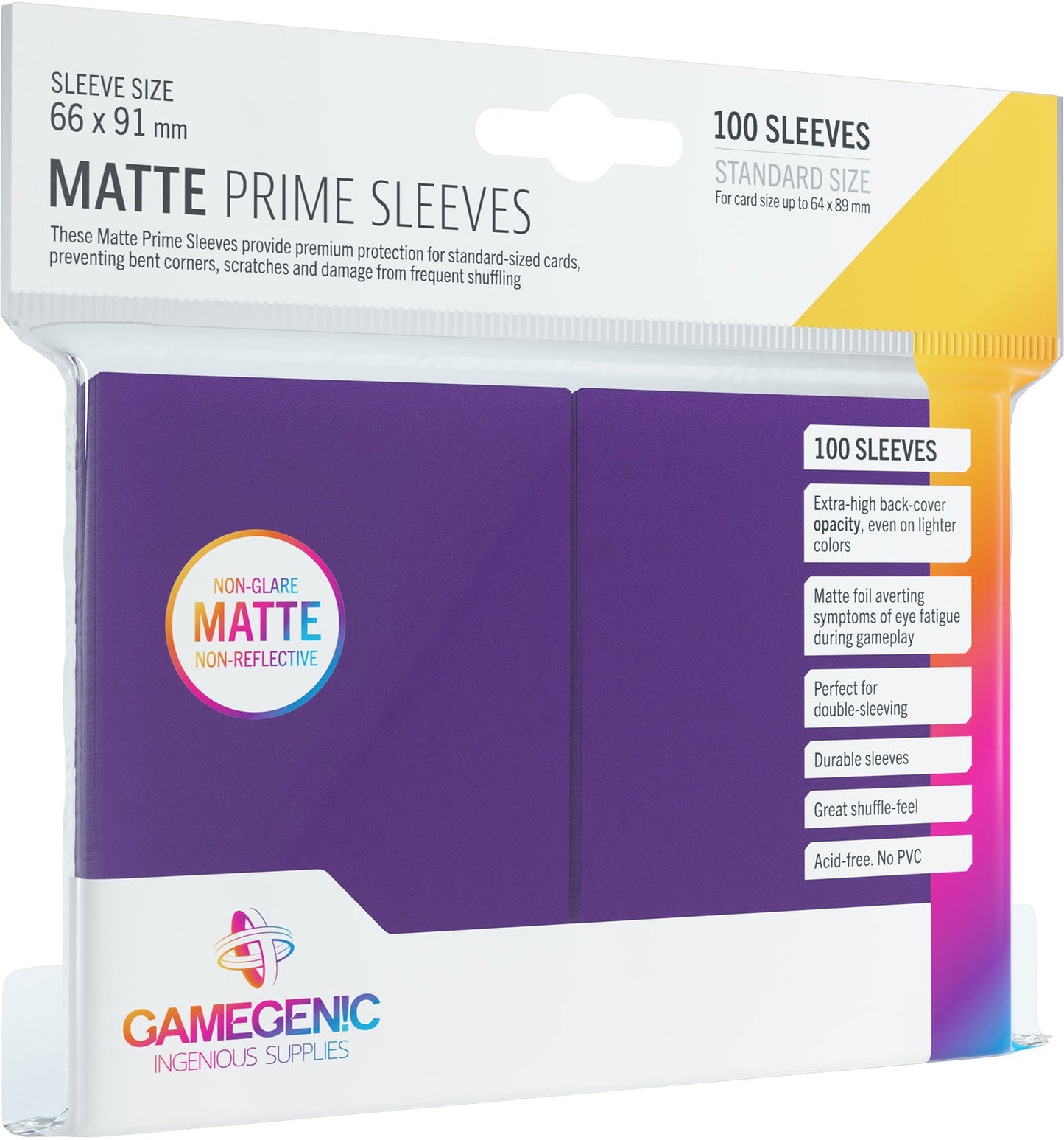 Gamegenic MATTE Prime Sleeves (pick your favorite color!)