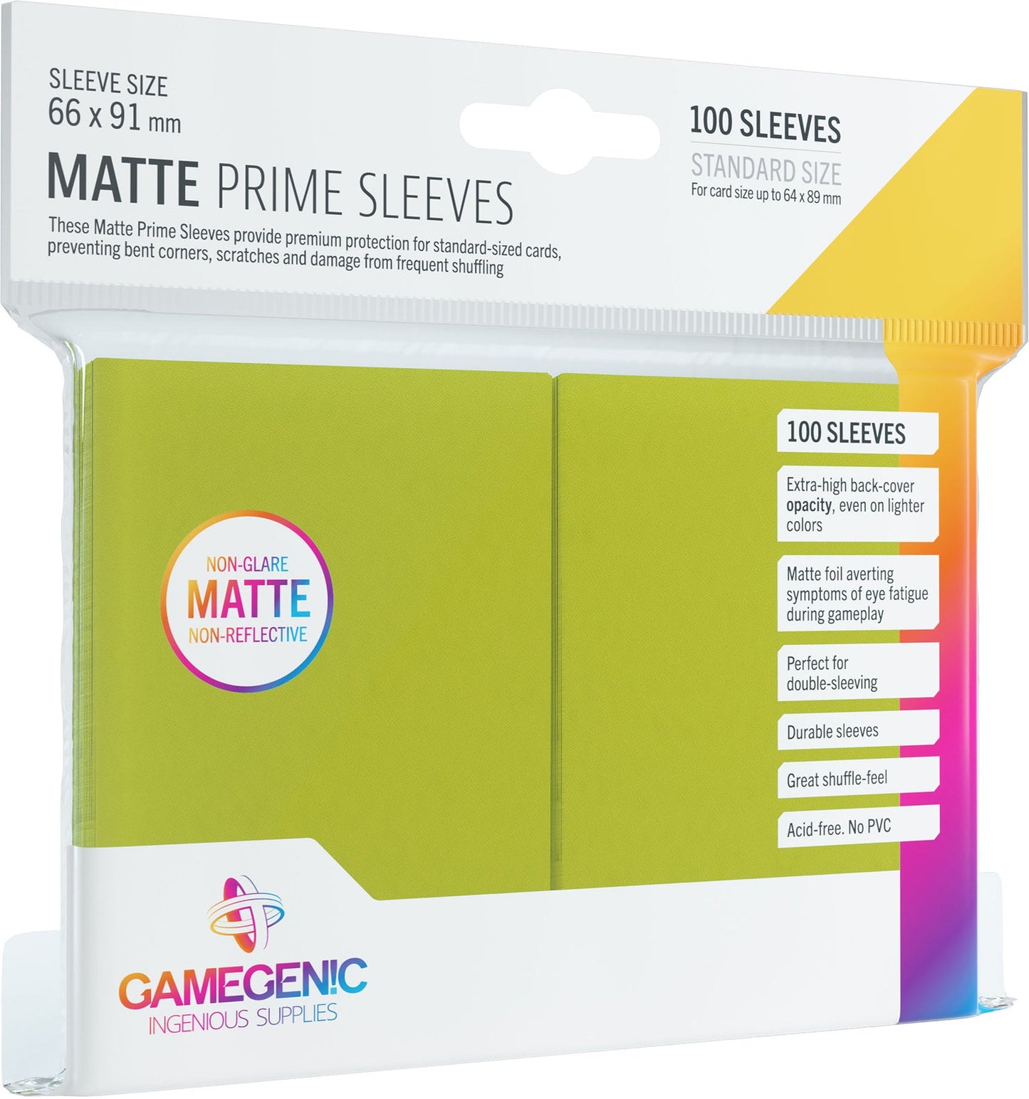 Gamegenic MATTE Prime Sleeves (pick your favorite color!)