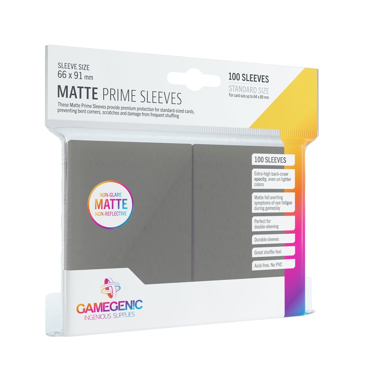 Gamegenic MATTE Prime Sleeves (pick your favorite color!)