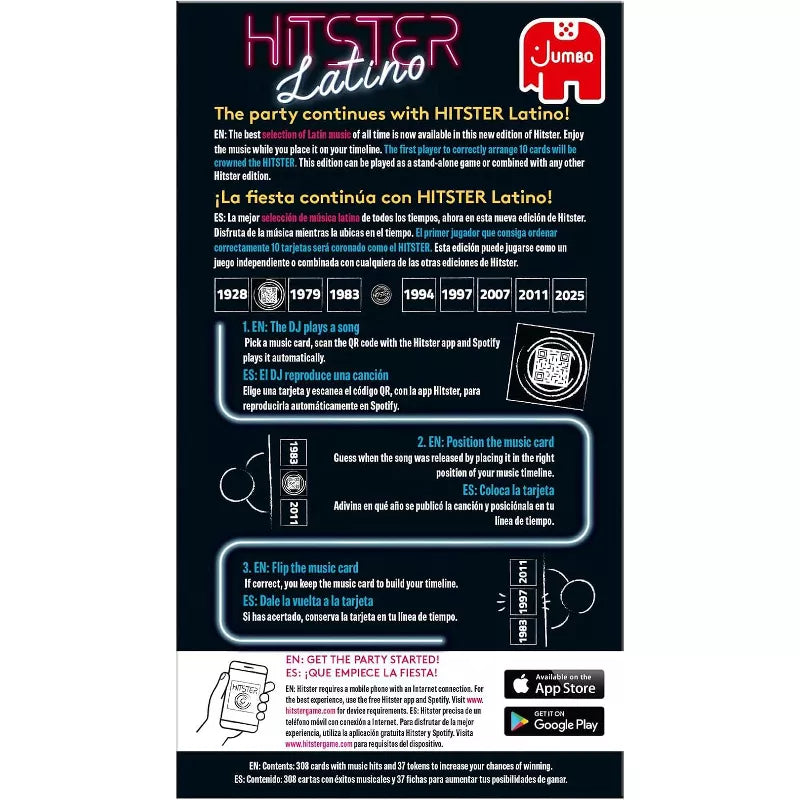 Hitster: Latino Music Party Game | 300+ Spanish-Language Hits