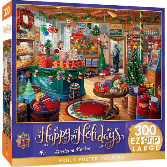 Mistletoe Market - 300 Piece EZ Grip Jigsaw Puzzle