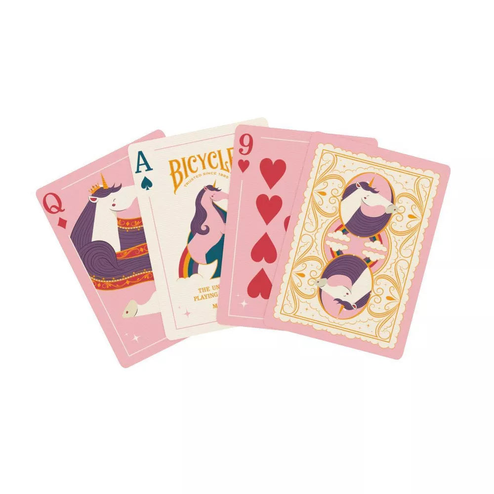 Bicycle Unicorn Pink Playing Cards