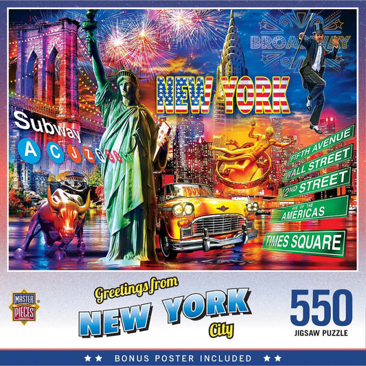 MasterPieces 550 Piece Puzzle - Greetings From New York City