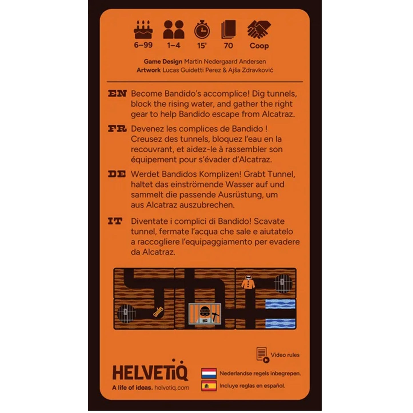 Bandido Alcatraz - Cooperative Tunnel Escape Card Game