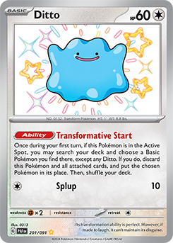 Ditto 201/091  Paldean Fates - NM