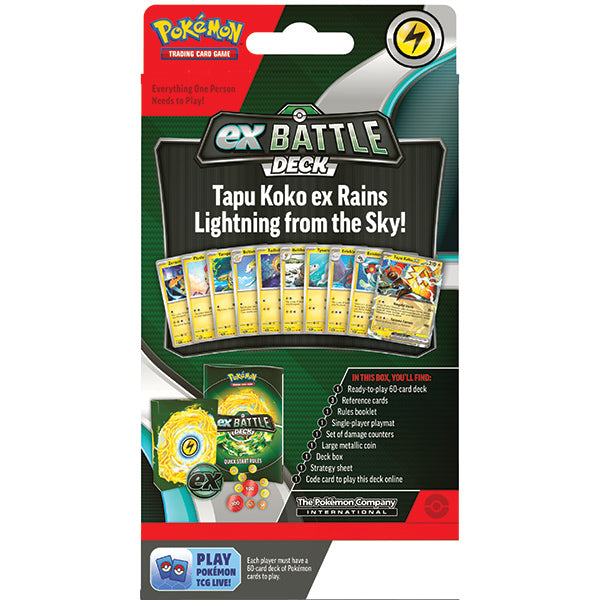 Pokemon TCG: Ex Battle Deck (Tapu Koko ex or Iron Leaves ex) One Random