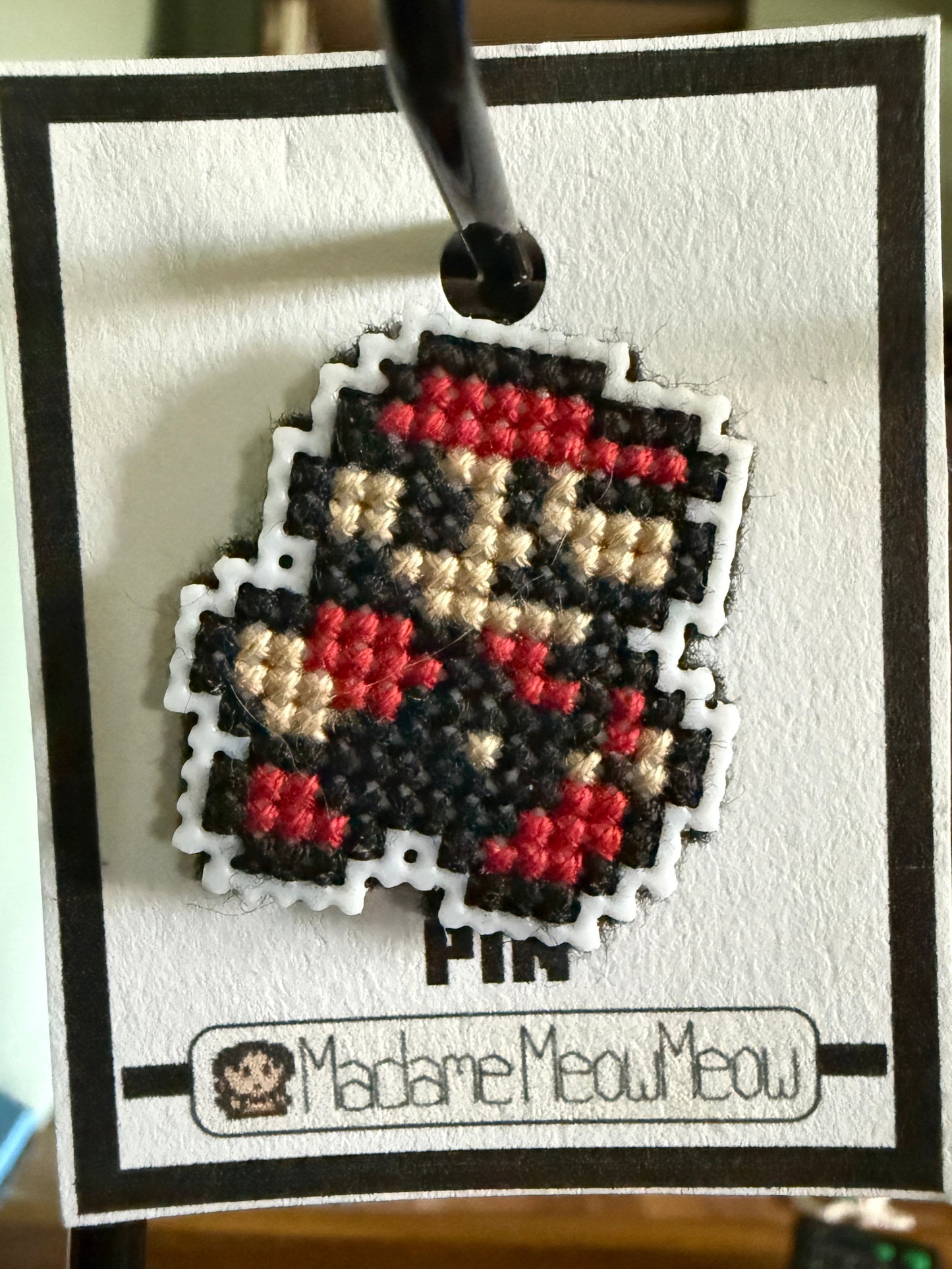 Madame MeowMeow's Cross-Stitch Mario Pins