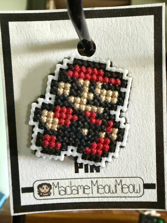 Madame MeowMeow's Cross-Stitch Mario Pins