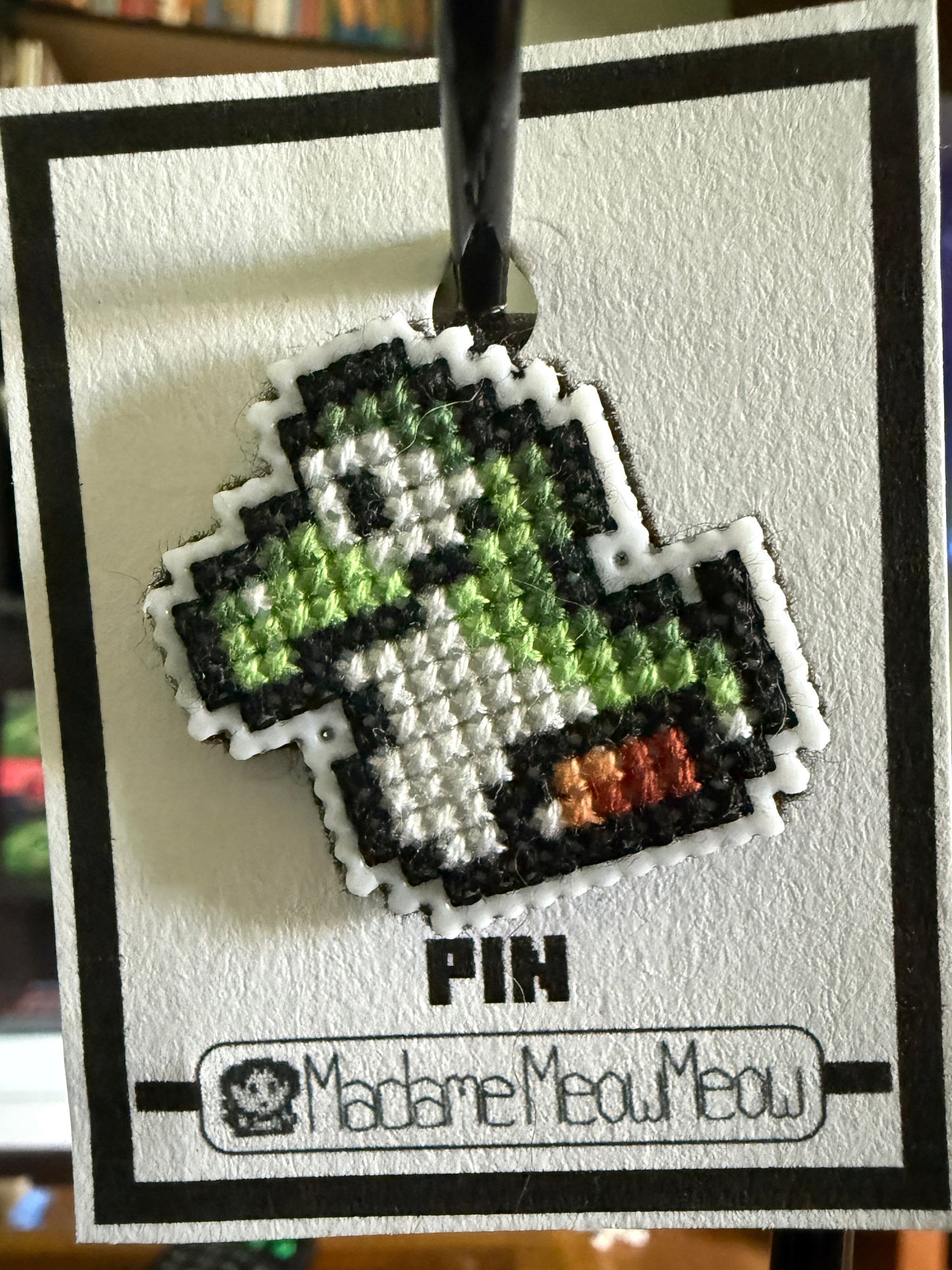 Madame MeowMeow's Cross-Stitch Mario Pins