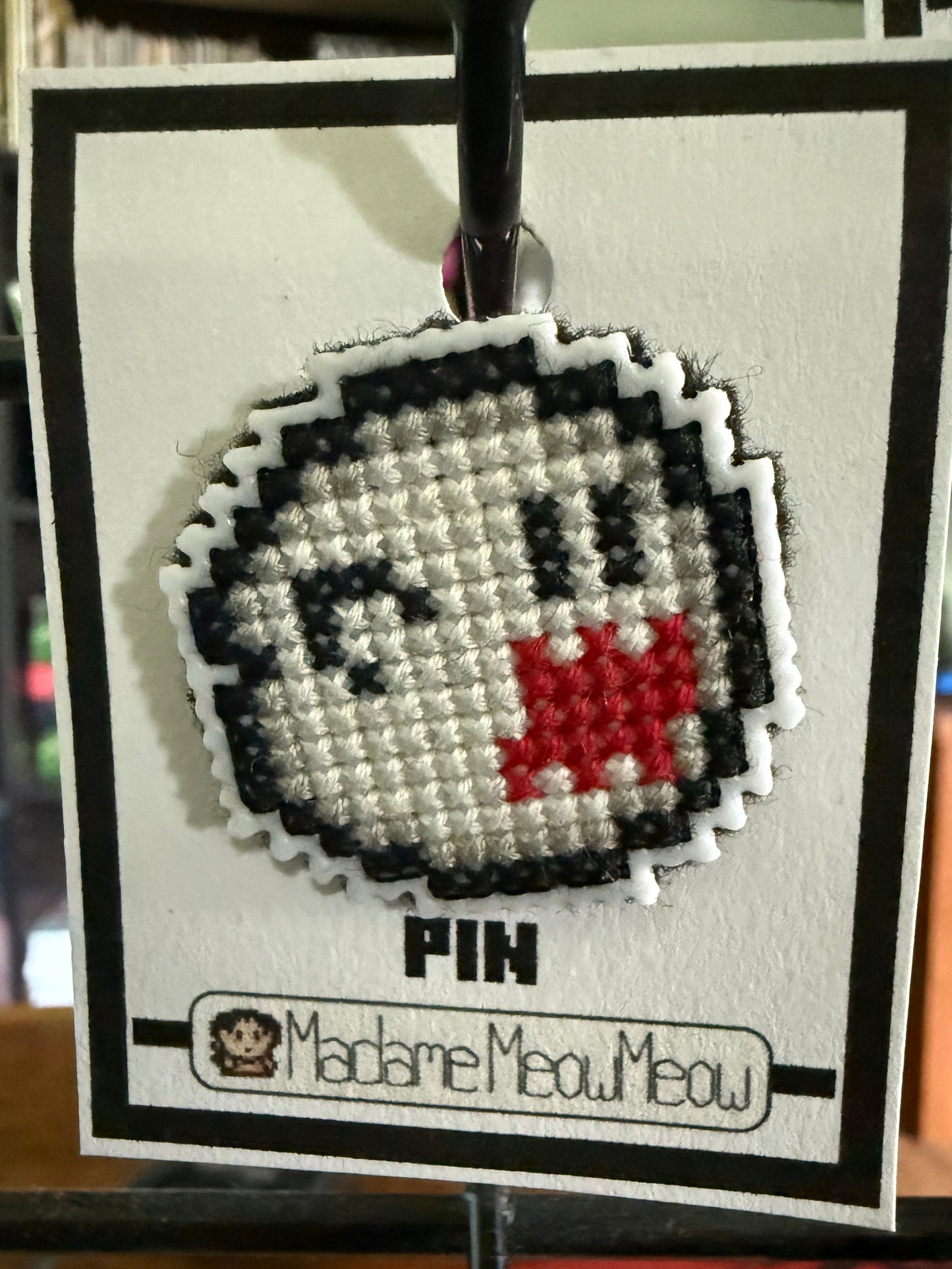 Madame MeowMeow's Cross-Stitch Mario Pins