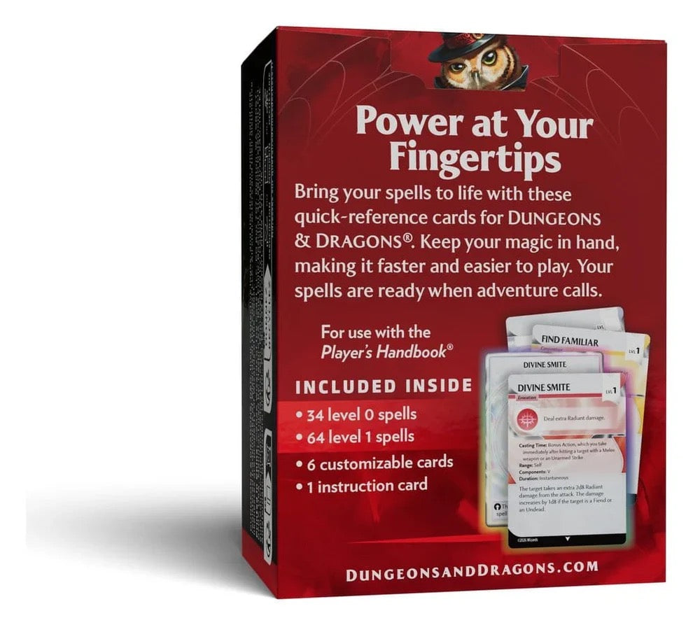 D&D Reference Cards: Spells - Levels 0-1