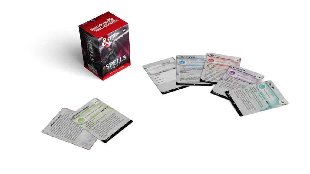 D&D Reference Cards: Spells - Levels 2-3