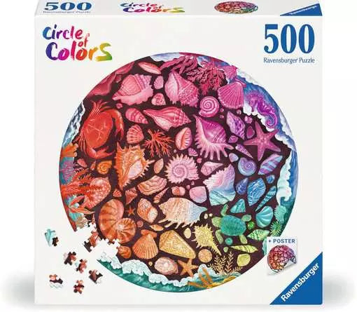 PUZZLE RENTAL: Circle of Colors Seashells 500 Piece Puzzle
