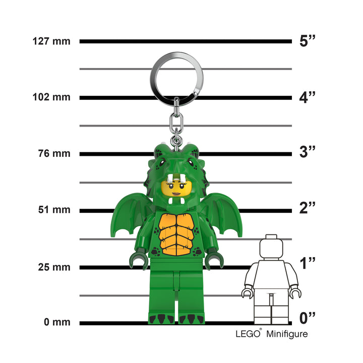 LEGO® Minifigure Keychain Light - Green Dragon Girl