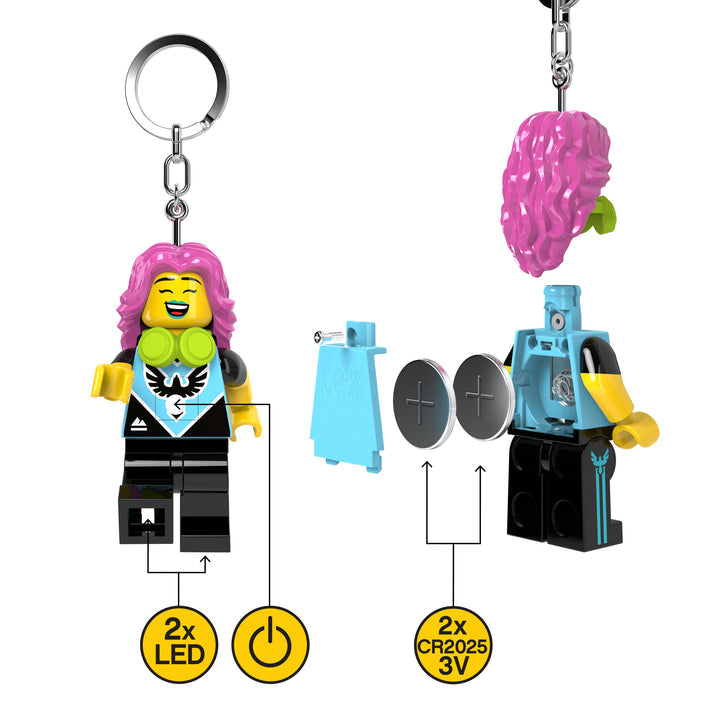 LEGO® Minifigure Keychain Light - Video Game Girl