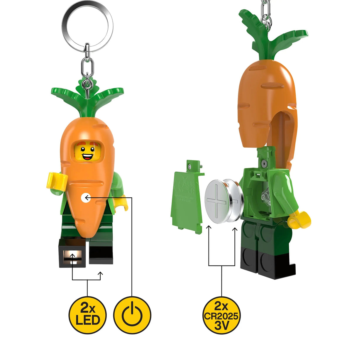 LEGO® Minifigures Keychain Light - Carrot Mascot