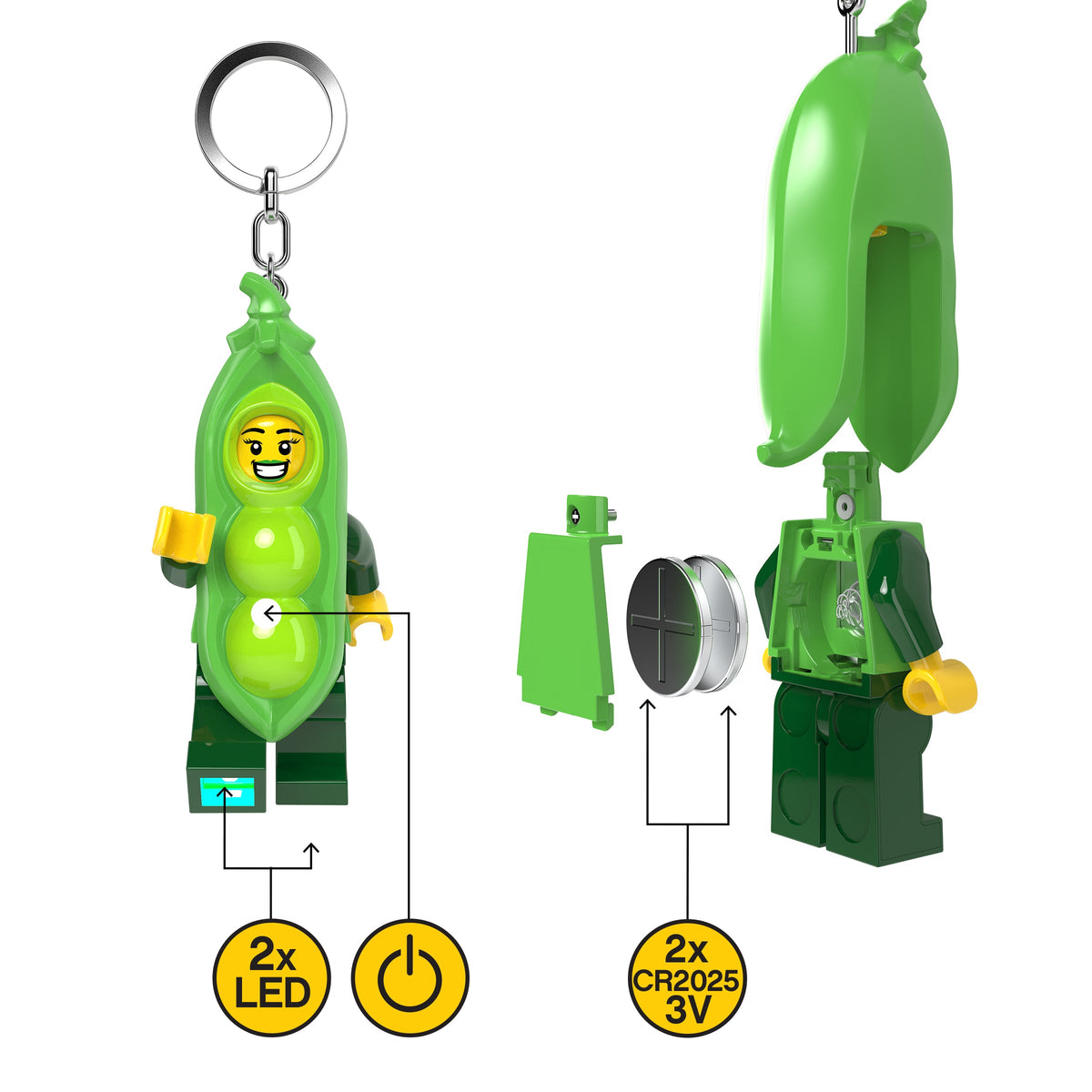 LEGO® Minifigures Keychain Light - Peapod Costume Girl