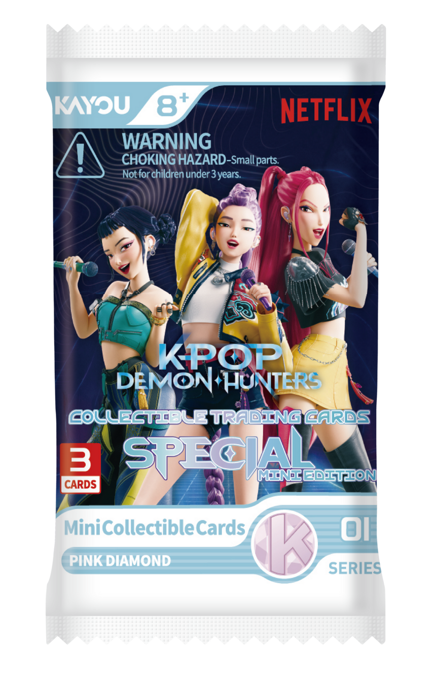 KPop Demon Hunters Collectible Trading Cards: Special Mini Edition Premium Collector Box, 4 Pack