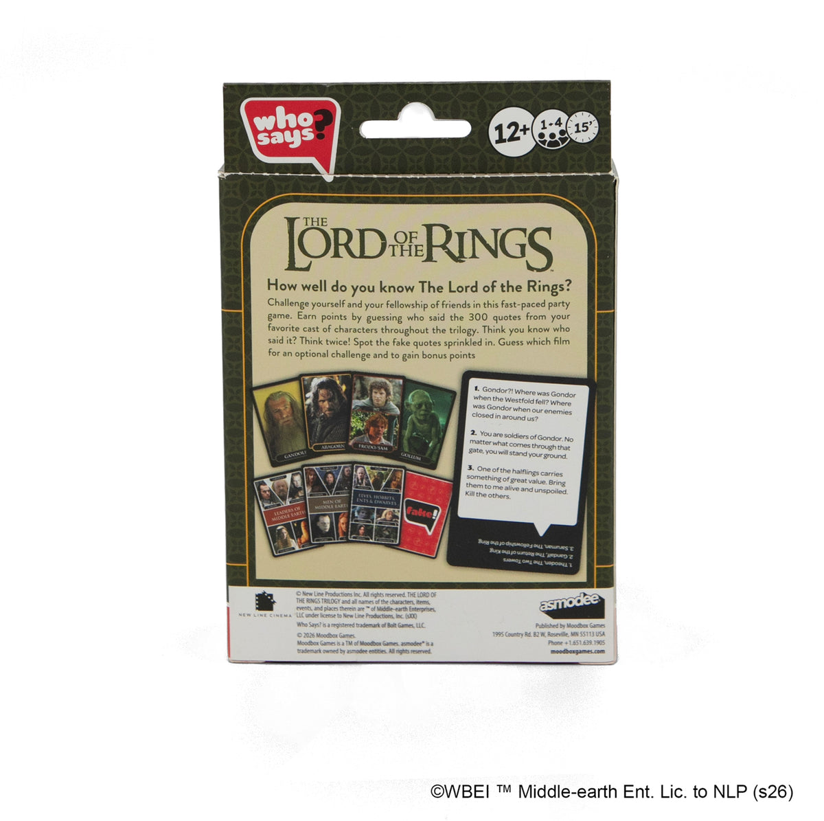 COMING SOON! Who Says? Lord of the Rings