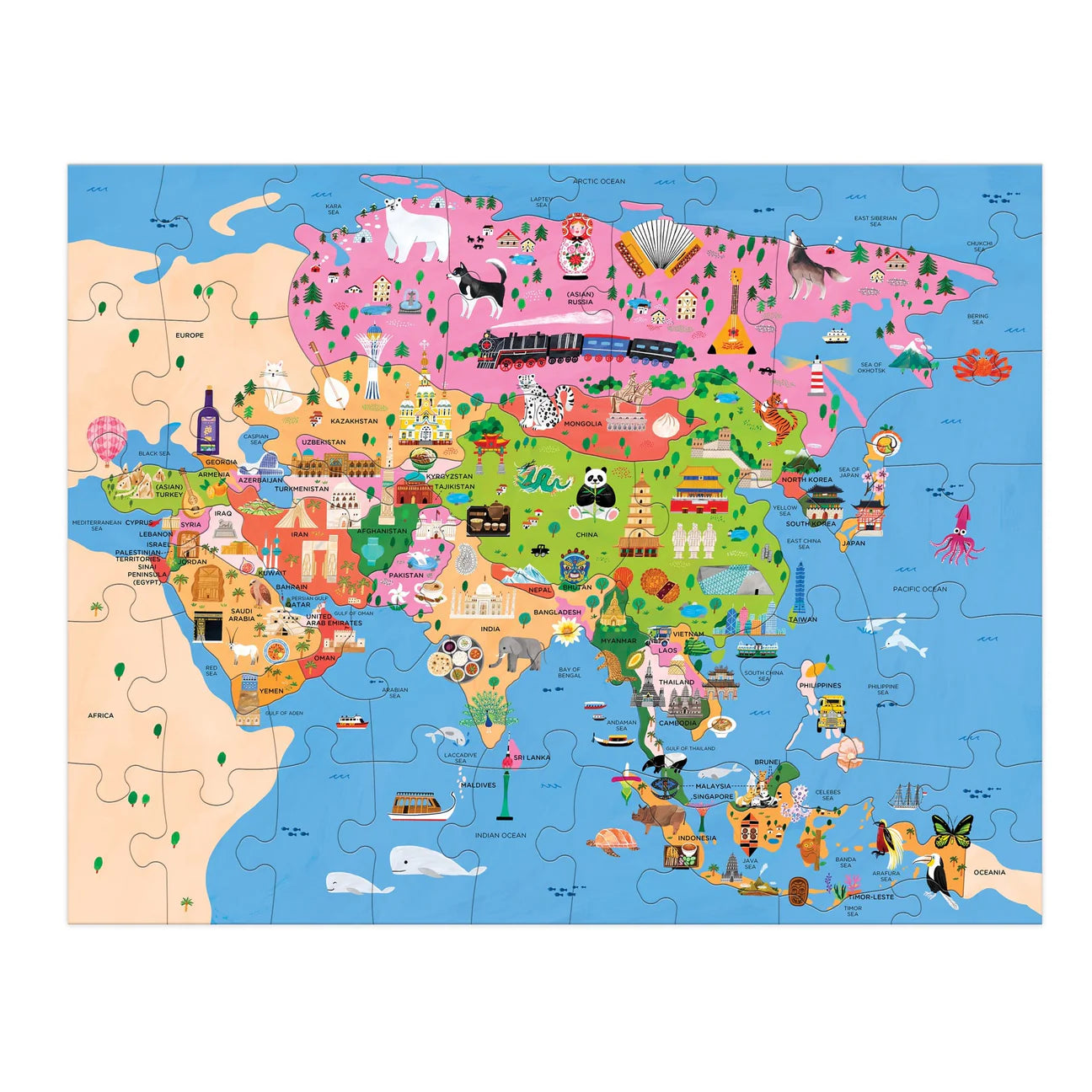 Map of Asia 70 Piece