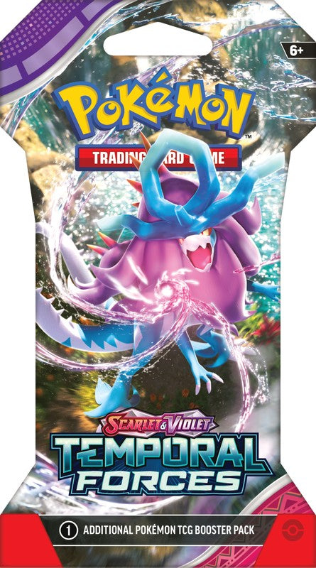 Pokemon Scarlet and Violet 5 Temporal Forces Sleeved Booster