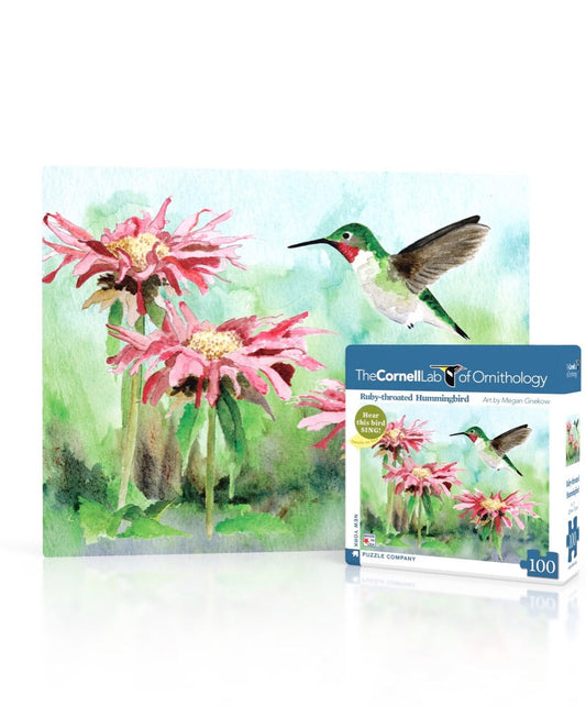 Ruby-Throated Hummingbird Mini 100 Piece Puzzle