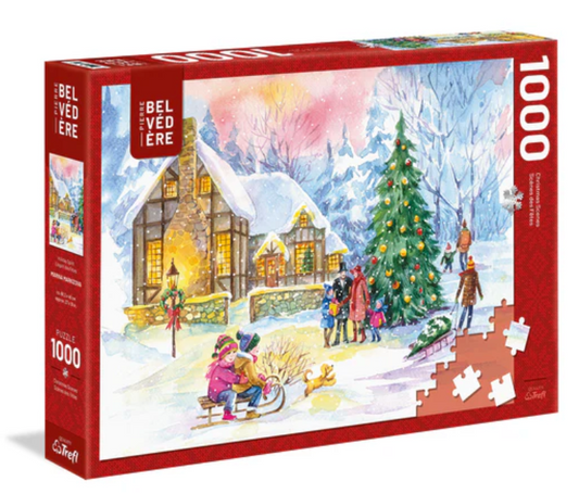 Trefl Belvedere Christmas Scenes 1000 Piece Puzzle