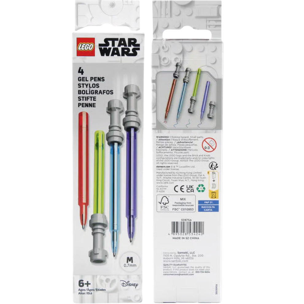 LEGO® Star Wars Lightsaber Gel Pen (Set of 4!)