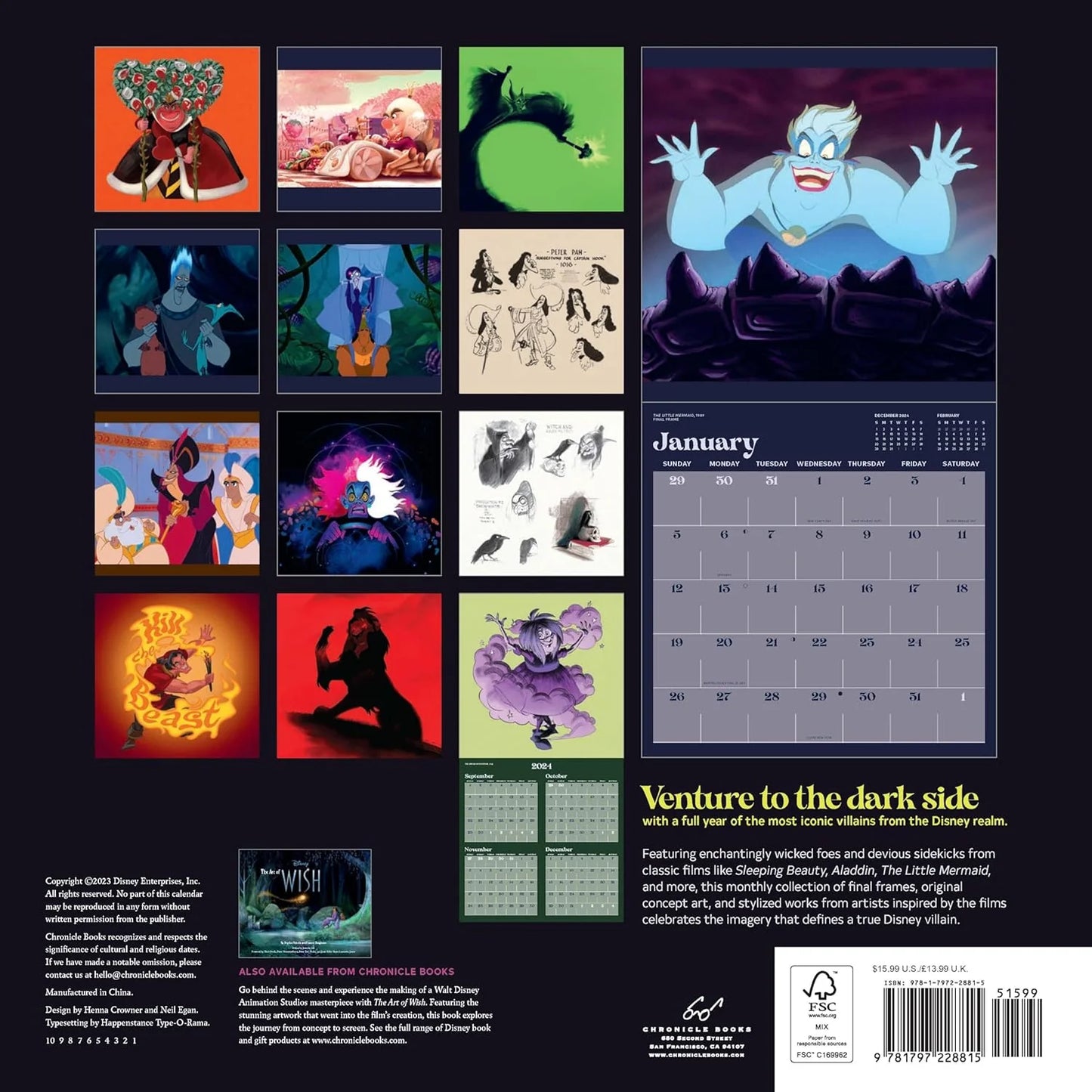 Disney Villians 2025 Wall Calendar