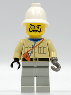 Sam Sinister / Baron von Barron - Tan Shirt, Light Gray Legs, White Pith Helmet