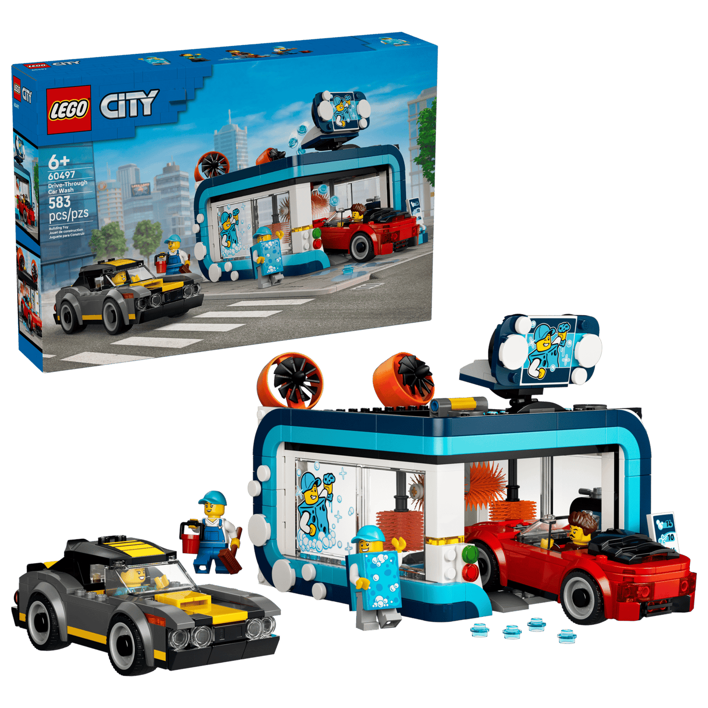 LEGO® City Drive-Through Car Wash 60497