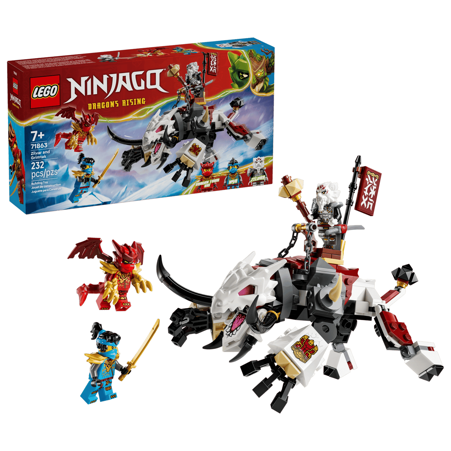 LEGO® Ninjago® Zilvar and Grimtak the Dragon Beast 71863