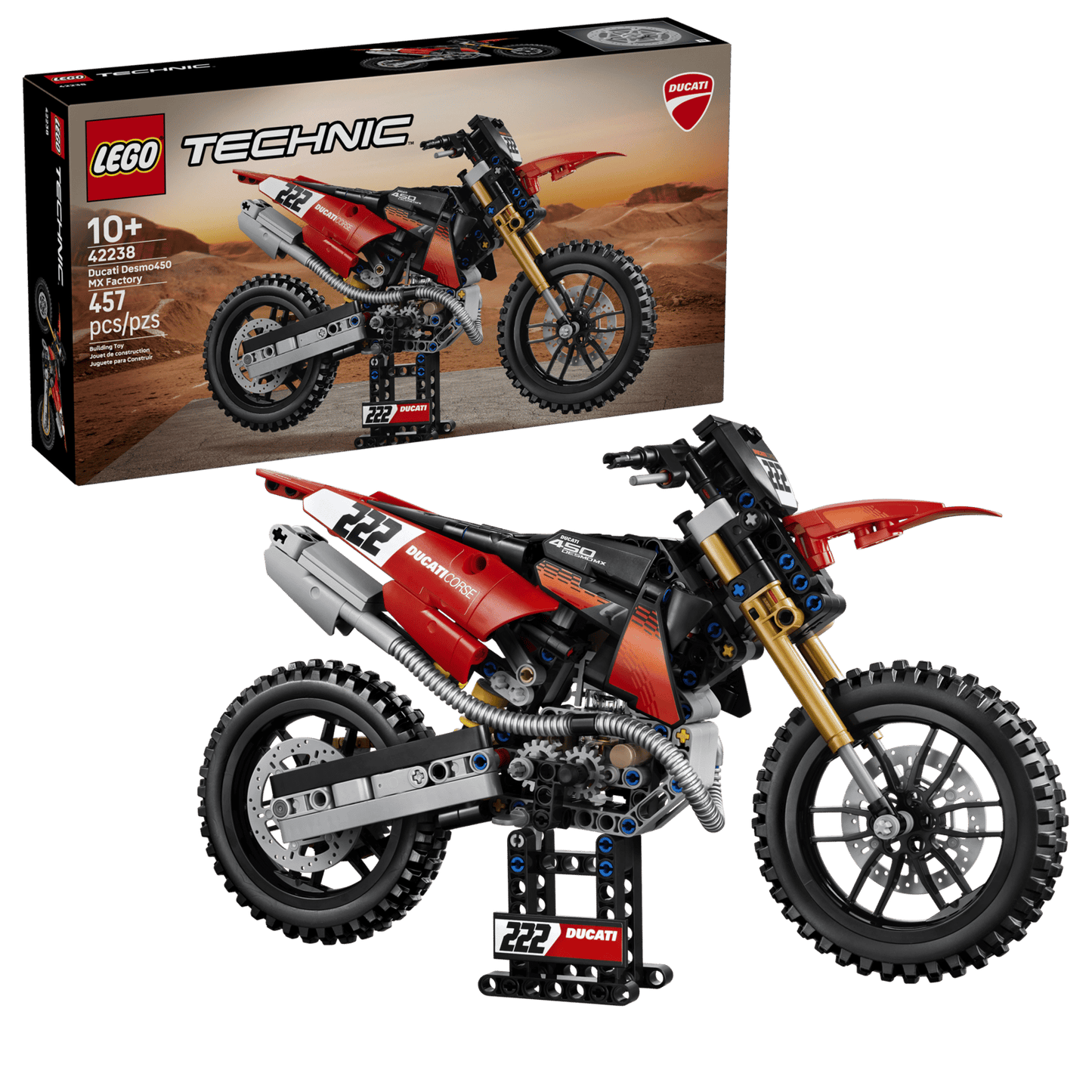 LEGO® Technic Ducati Desmo450 MX Factory Motorcycle 42238