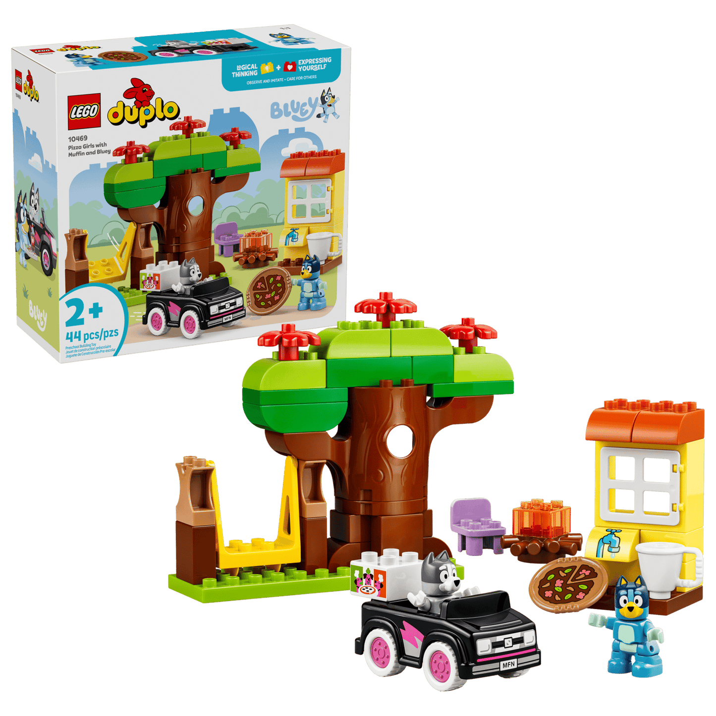 LEGO® DUPLO® Bluey Pizza Girls with Muffin and Bluey 10469