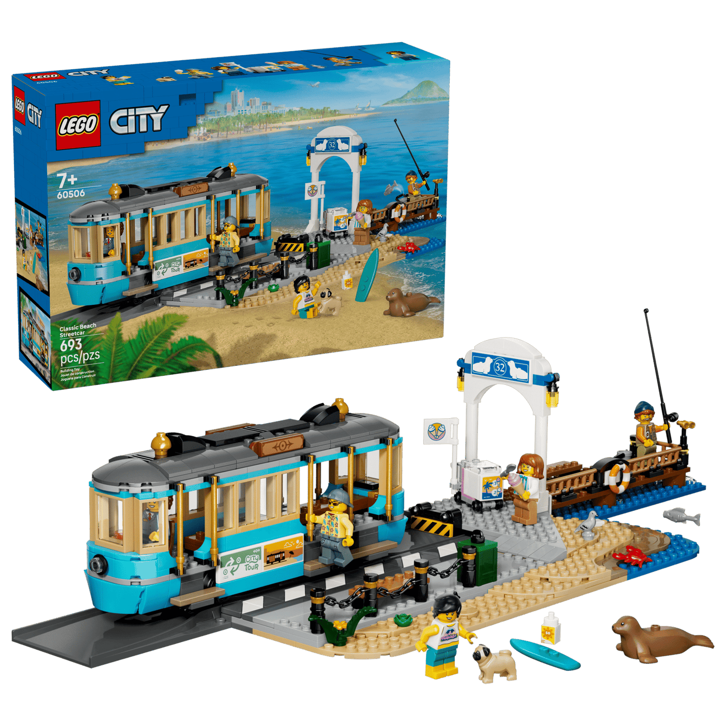 LEGO® City Trains Classic Beach Streetcar 60506