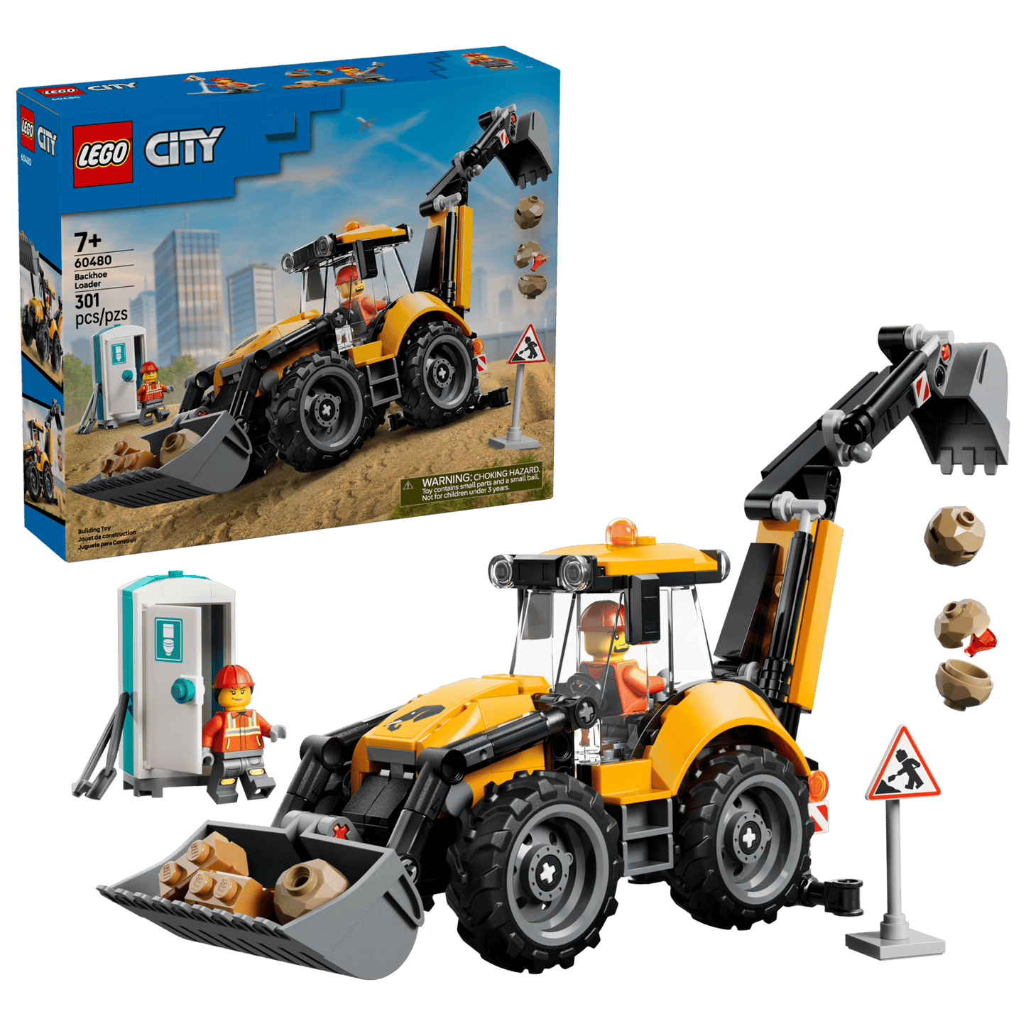 LEGO® City Great Vehicles Yellow Backhoe Loader 60480