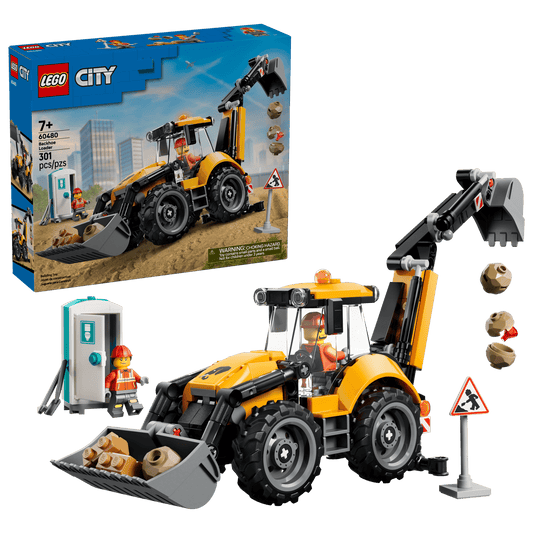 PREORDER NOW! LEGO® City Great Vehicles Yellow Backhoe Loader 60480