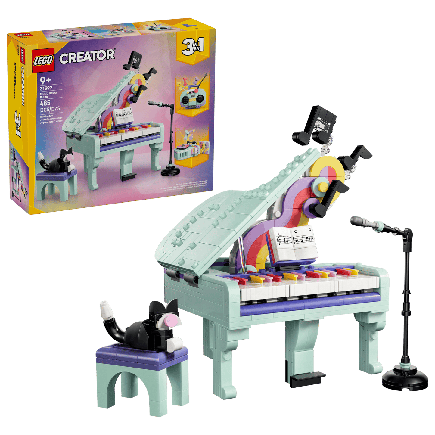 LEGO® Creator Music Decor Piano with Cat 31392