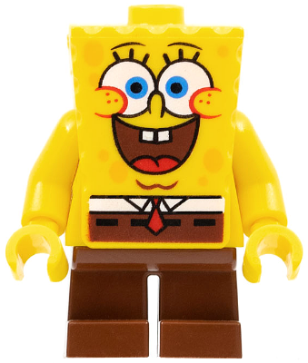 LEGO® Minifigure SpongeBob - Large Grin and Black Eyebrows (bob028) - USED