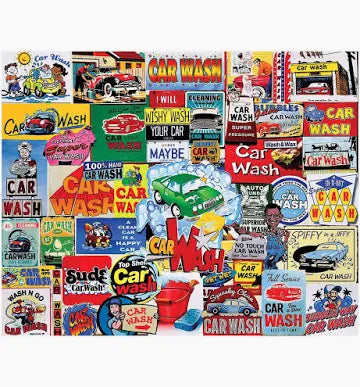 White Mountain Car Wash 1000 Piece Jigsaw Puzzle - CONSIGNMENT