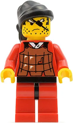 cas052   Minifigure   Ninja - Robber, Brown