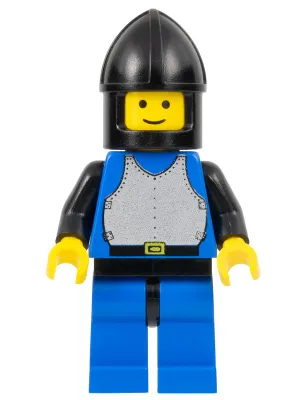 cas187   Minifigure   Breastplate - Blue with Black Arms, Blue Legs with Black Hips, Black Chin-Guard