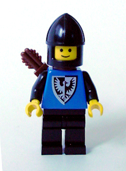 LEGO® Minifigure Black Falcon - Black Legs, Black Chin-Guard, Shield Bottom Pointed, Quiver (cas254)
