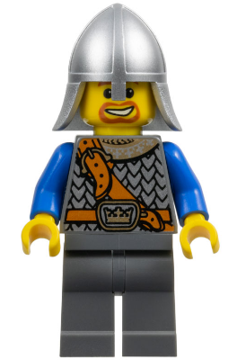 LEGO® Minifigure Fantasy Era - Crown Knight Scale Mail with Chest Strap, Helmet with Neck Protector, Beard Around Mouth (cas407)