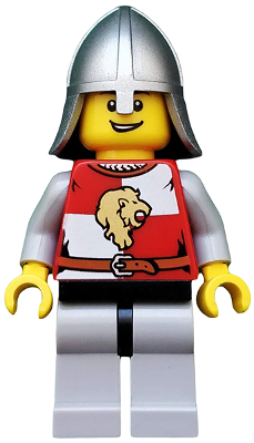Kingdoms - Lion Knight Quarters, Helmet with Neck Protector, Open Grin