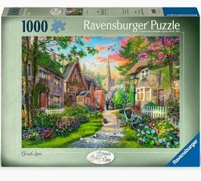 Ravensburger Down the Lane No. 4, Church Lane 1000 Piece Puzzle - CONSIGNMENT