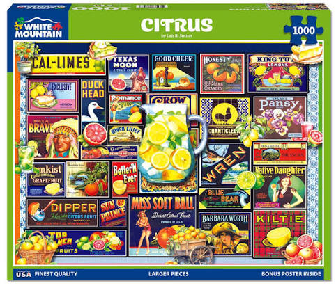 White Mountain Citrus 1000 Piece Jigsaw Puzzle - CONSIGNMENT