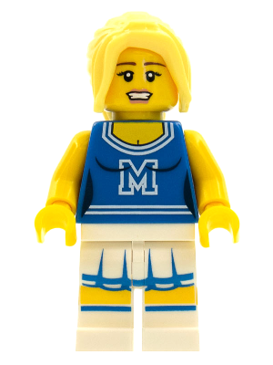 col002   Minifigure   Cheerleader, Series 1 (Minifigure Only without Stand and ONE POM)